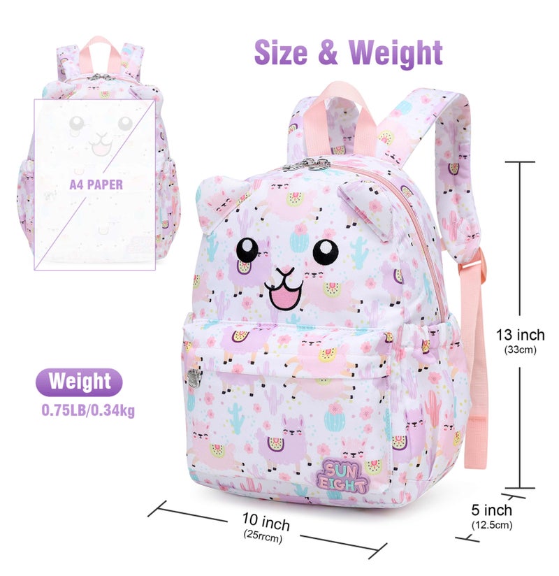 SUN EIGHT Preschool Toddler Kids Backpack Small 3D Cartoon Dinosaur Lunch Daycare School Bookbag Animal Travel Bags for Boy For 2-5 Years old, Cute Dinosaur, SE90074, White - Image 3